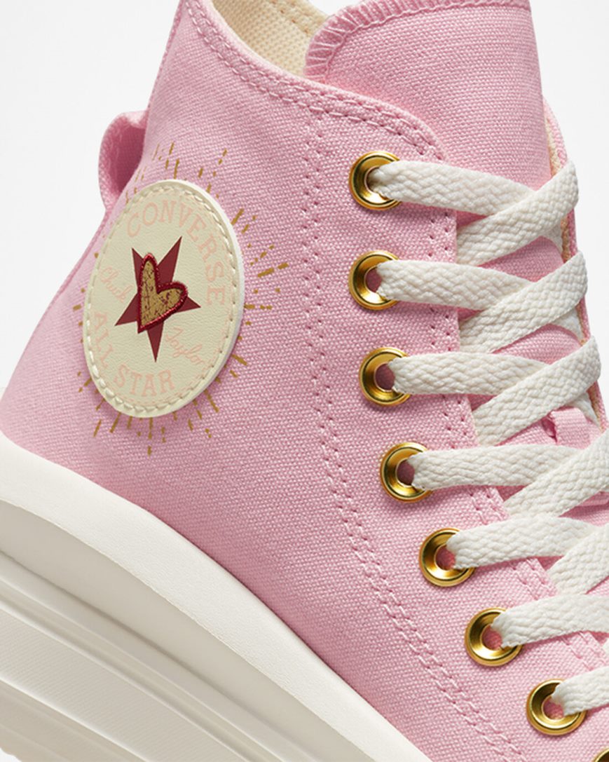Women's Converse Chuck Taylor All Star Move Hearts High Top Platform Shoes Orange Pink | AU 304C8G